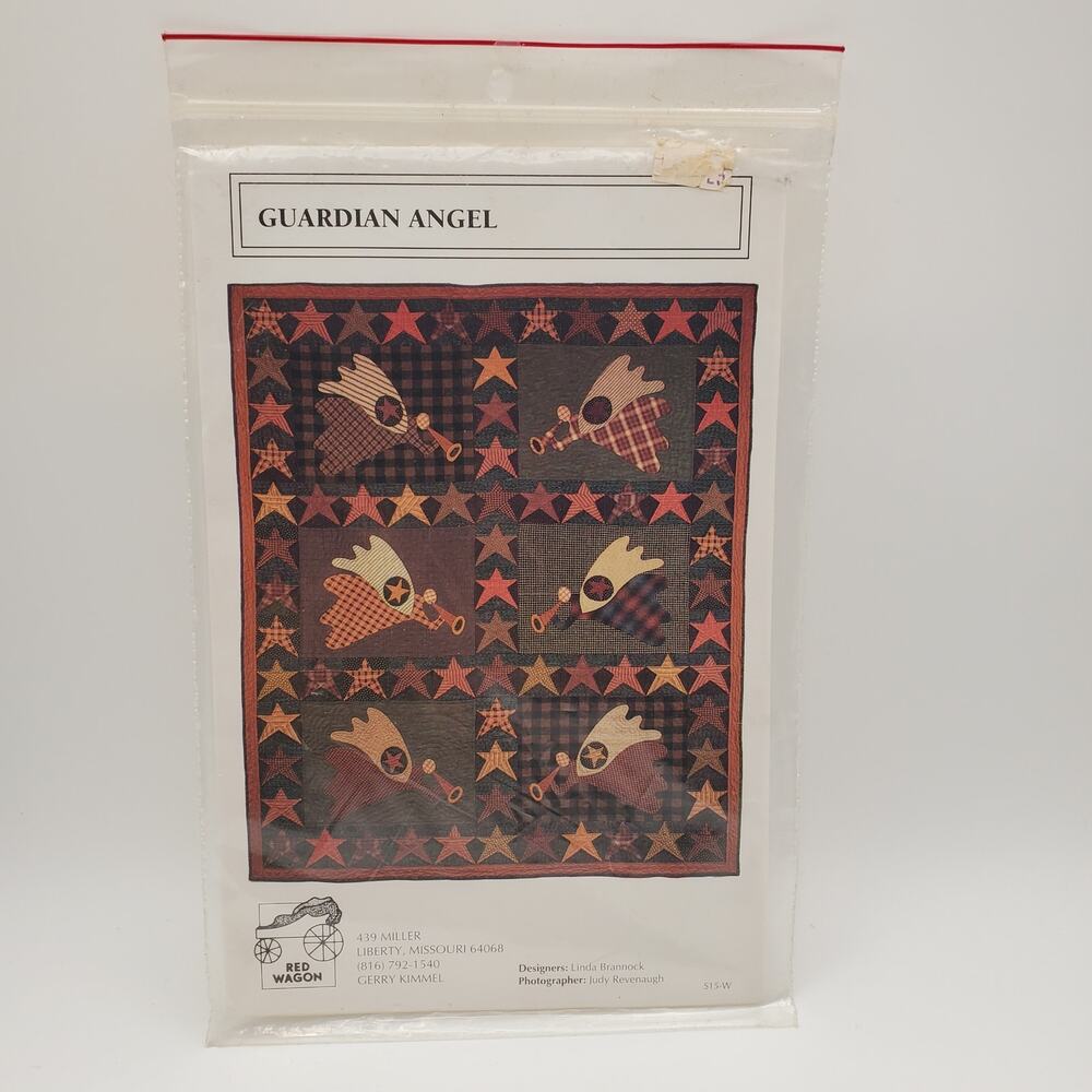 Guardian Angel appliqué quilt pattern by Linda Brannock for Red Wagon Primitive